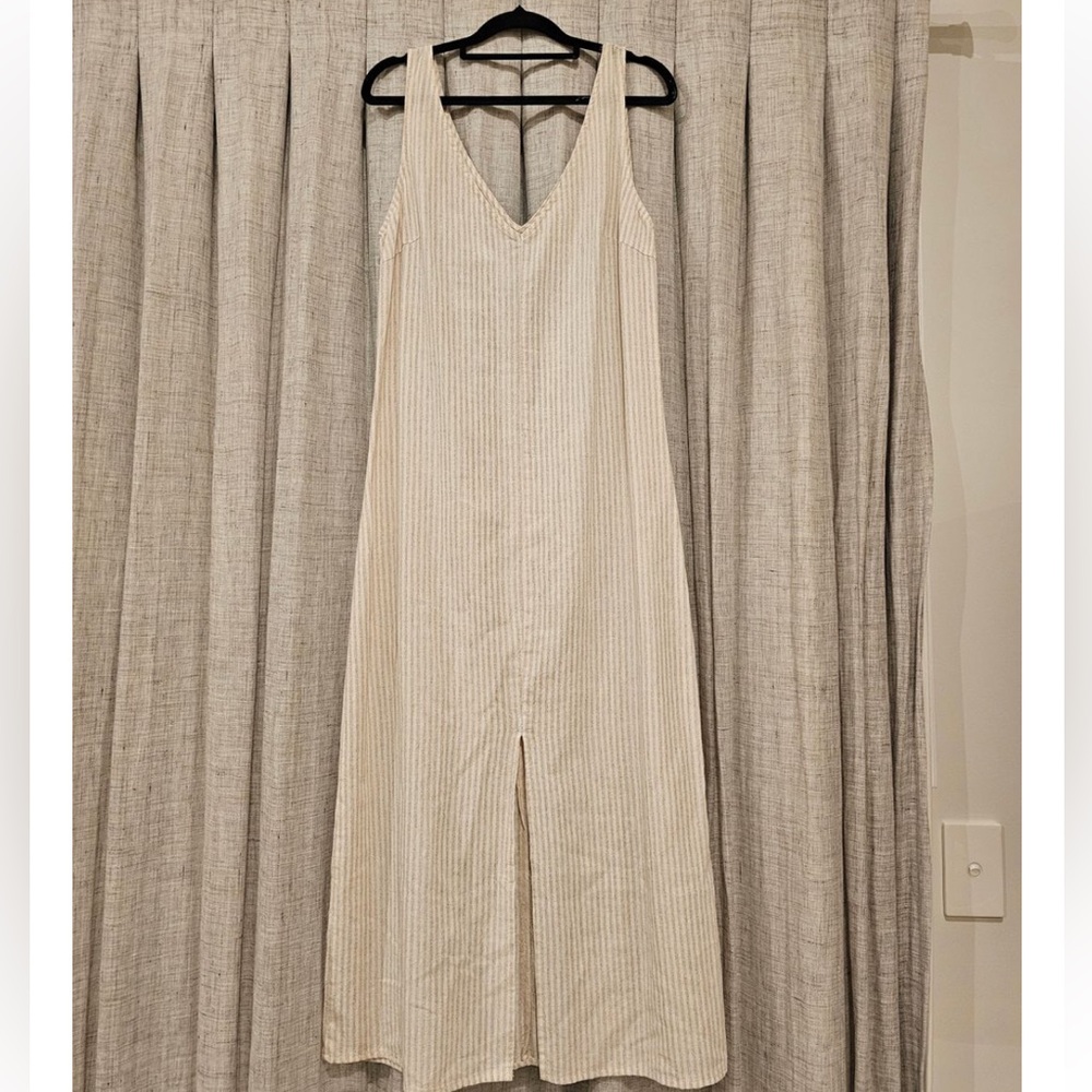 Sleeveless Cream Maxi Dress